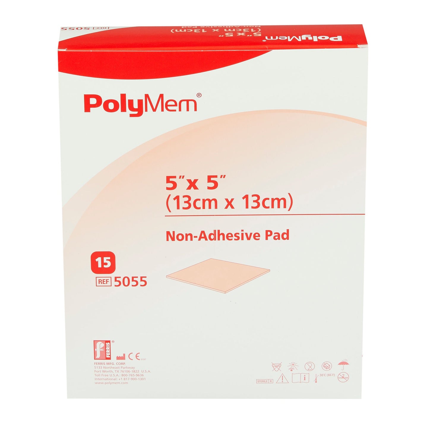 DRESSING, POLYMEM WND CARE 5X5" (15/BX)