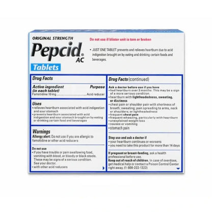 PEPCID AC, TAB REG STRENGTH 10MG (30/BX 36BX/CS)