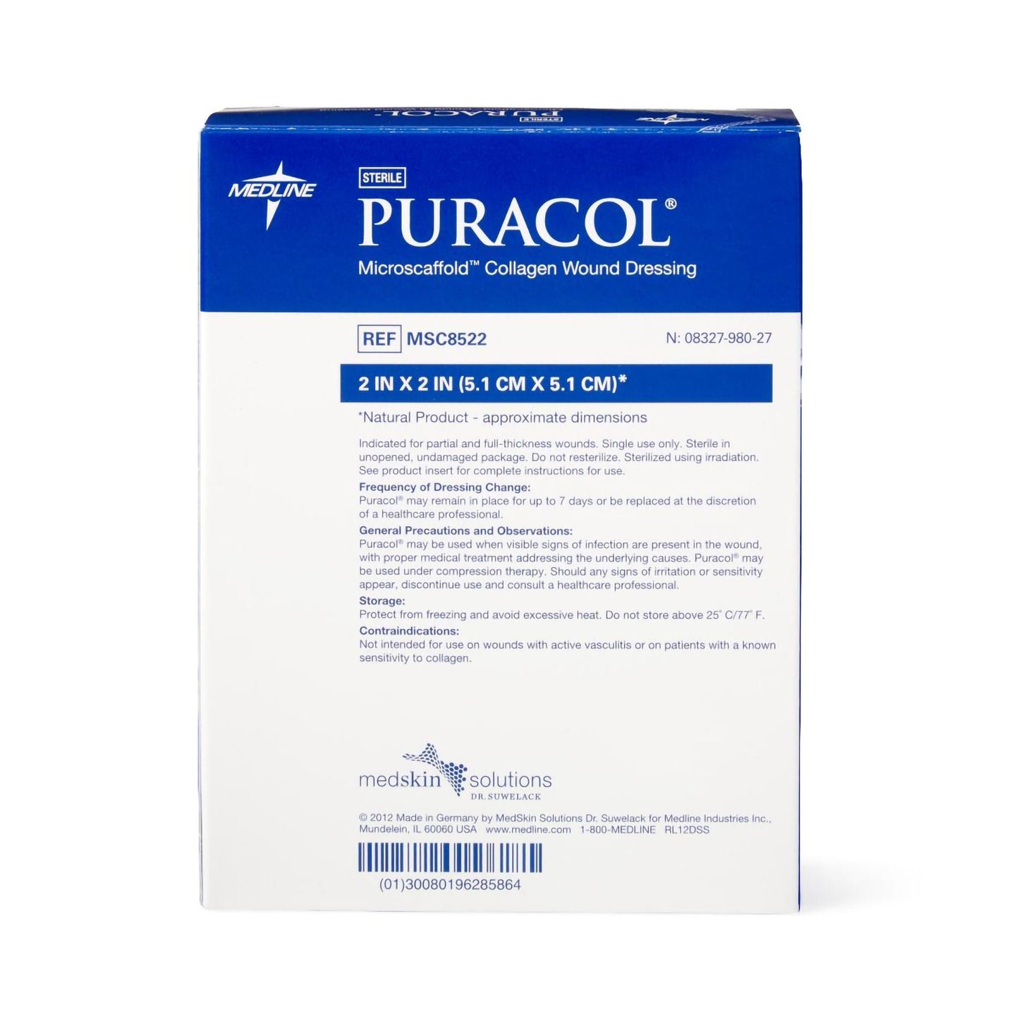 DRESSING, COLLAGEN PURACOL 2X2(10/BX 5BX/CS)