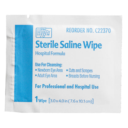 WIPE, ISOTONIC SALINE STR 6"X4" (24/BX 24BX/CS)