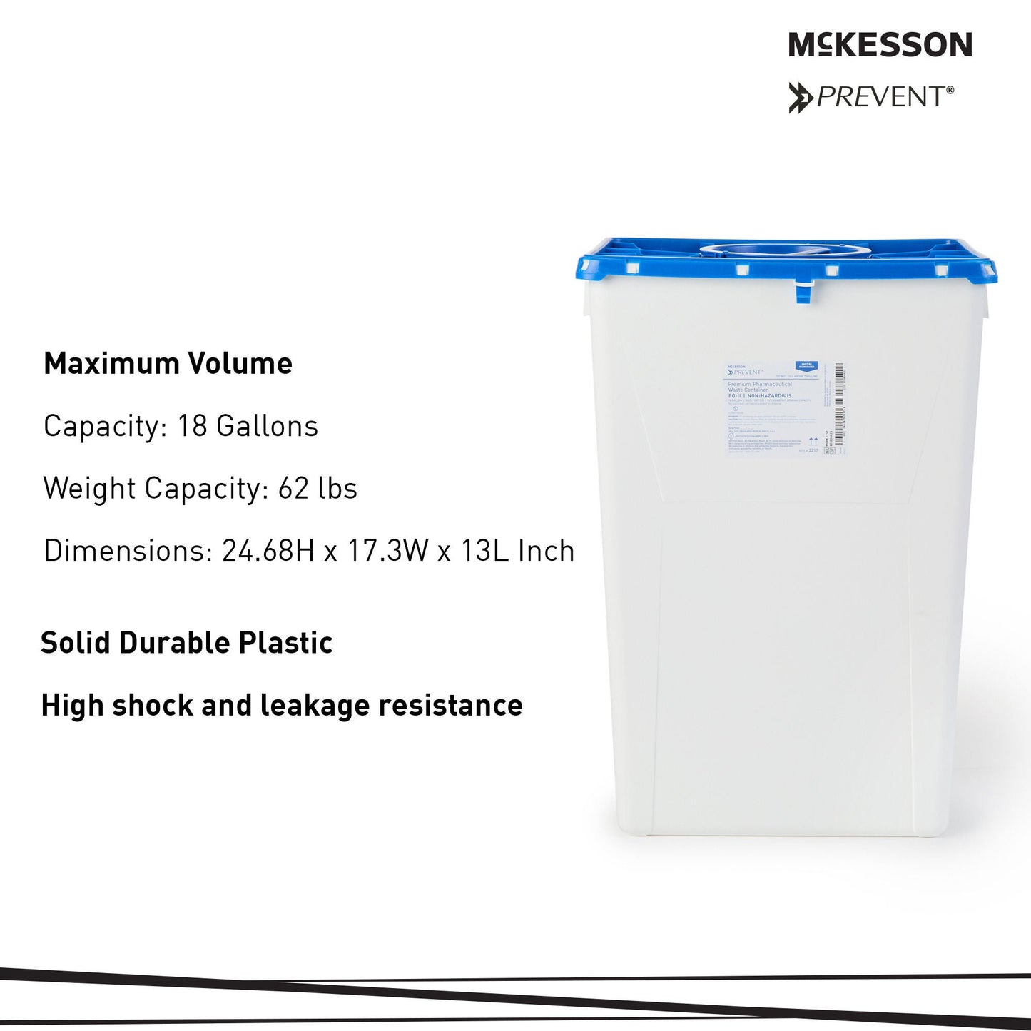CONTAINER, SHARPS PHARMA WHT/BLU 18GL (7/CS)