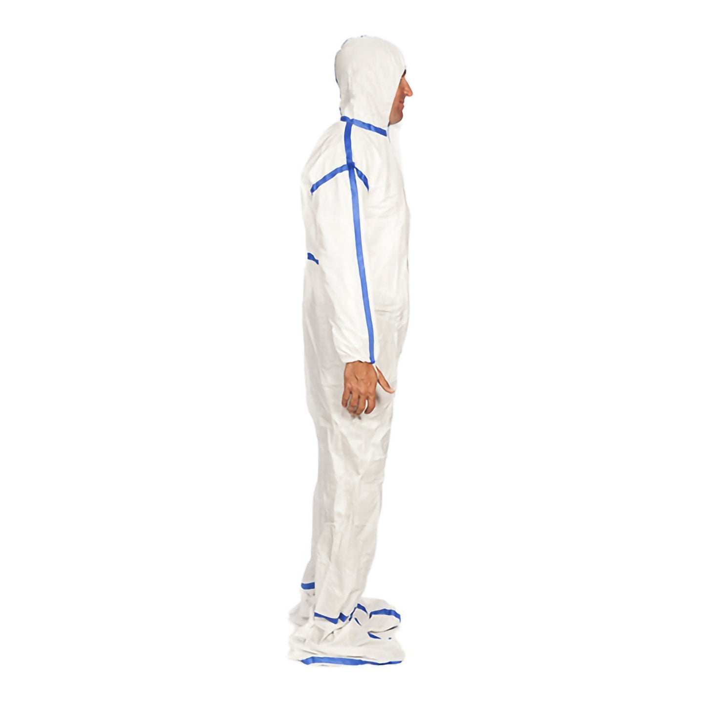 COVERALL, CLEANROOM STR ZIPPERCLSR BOOTIES WHT XLG (20/CT)