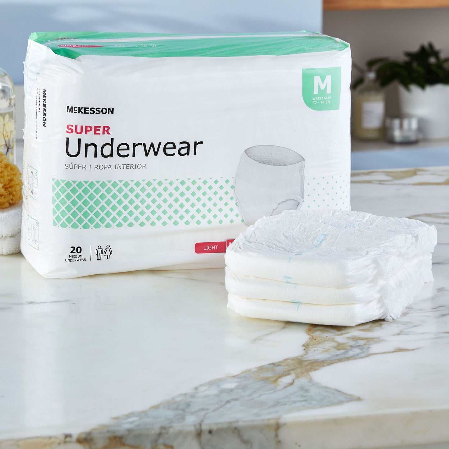 UNDERWEAR, SUPER MED 32-44 (20EA/BG 4BG/CS)