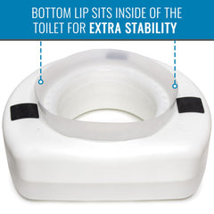 SEAT, TOILET ELEV UNIV WHT 5"