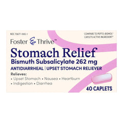 STOMACH RELIEF, TAB FT SM 262MG (40/BT)
