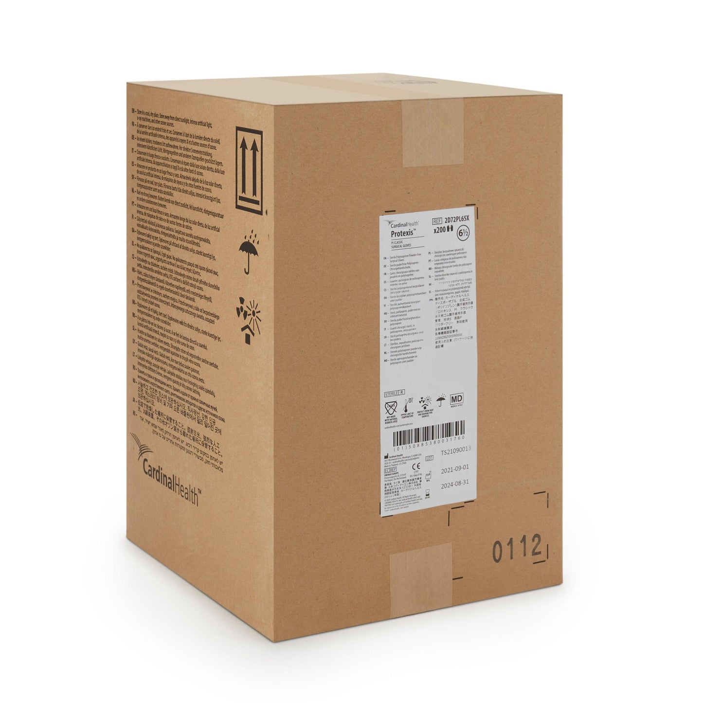 GLOVE, SURG PLYISO 6.5 STR2 SMTH (50PR/BX 4BX/CS)