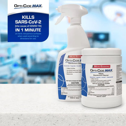 WIPE, DISINFECTANT OPTI-CIDE MAX 6"X6 3/4" (160/CT 12CT/CS)