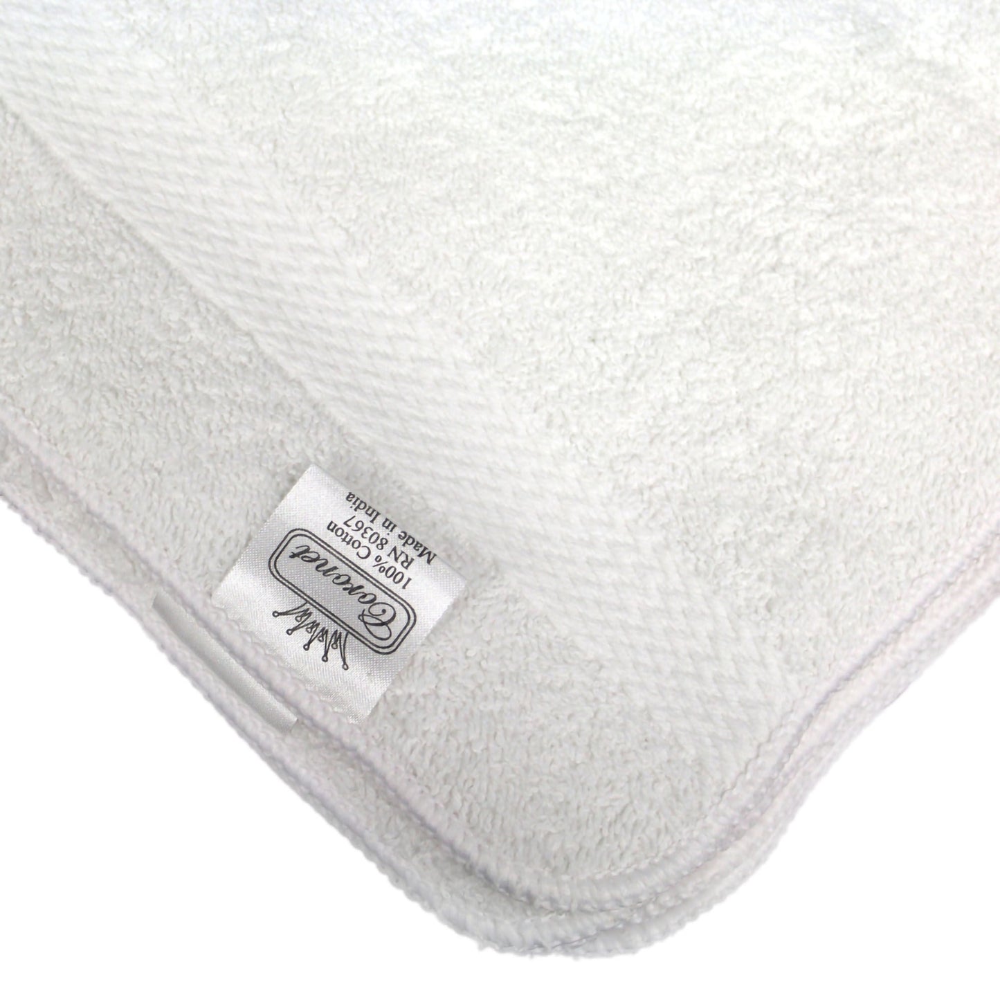 WASHCLOTH, ELEGENCE 1.5LB WHT 12"X12" (12/DZ)
