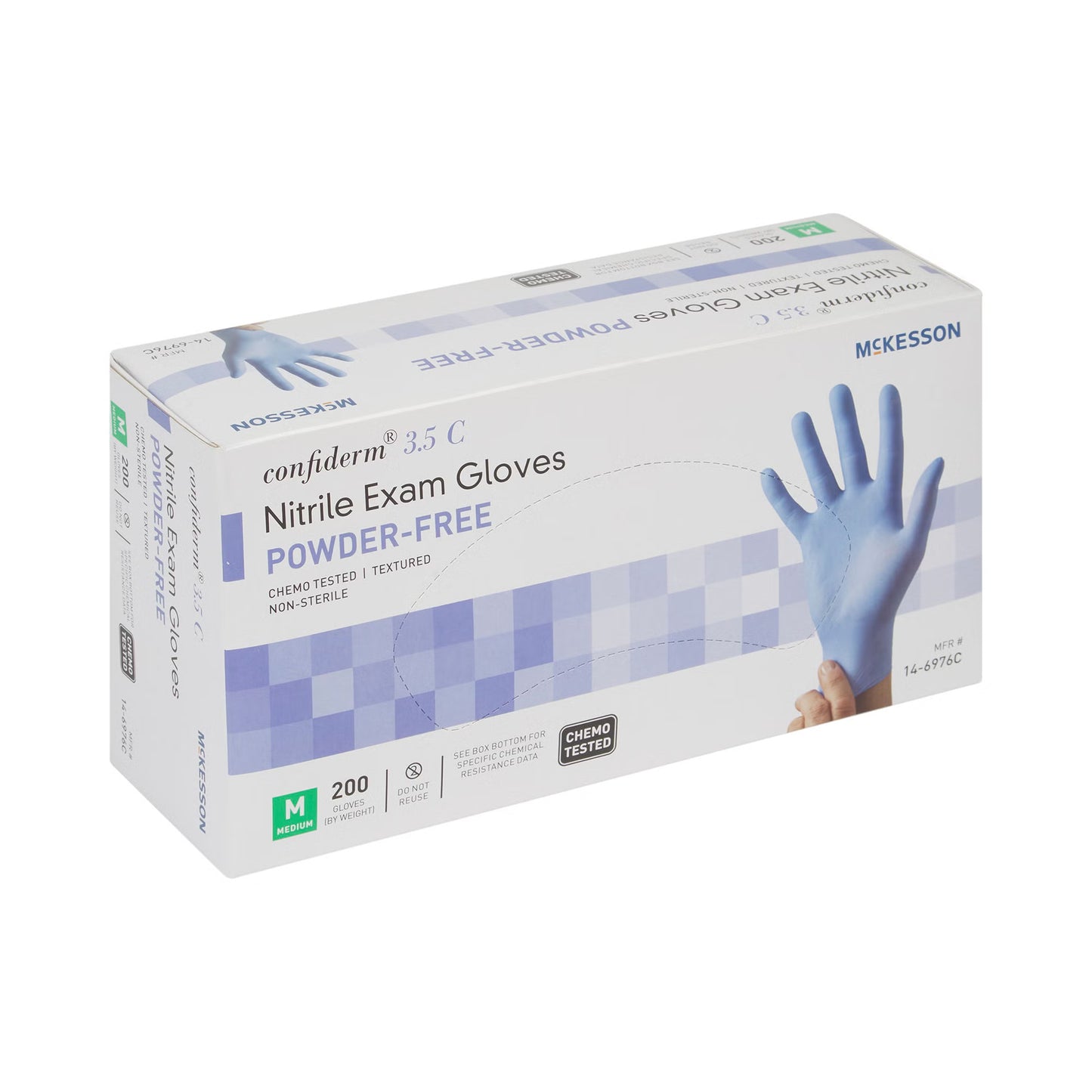GLOVE, EXAM NTRL MED N/S CHEMO3.5C (200/BX 10BX/CS)