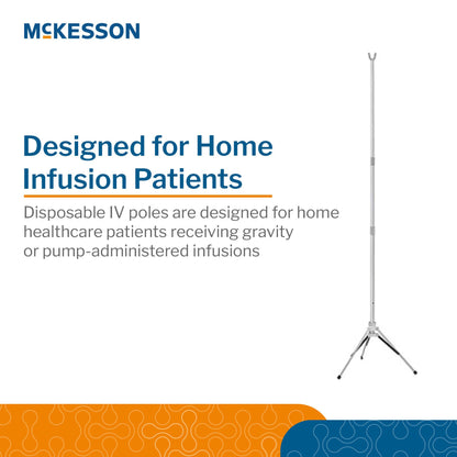 IV POLE, FLOOR DISP 3LEG 72" (12/CS)