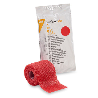 TAPE, CAST SCOTCHCAST 2"X4YDS RED (10RL/BX) 3MORTH