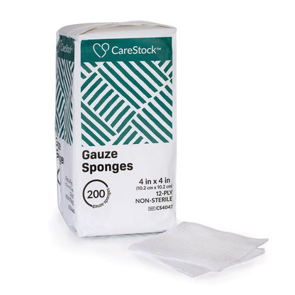 SPONGE, GAUZE 12PLY N/S 4"X4" (200/PK 10PK/CS)