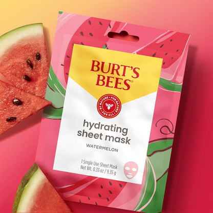BURT BEES, FACIAL SHEET MASK HYDRATING WATERMELON (6/CT)