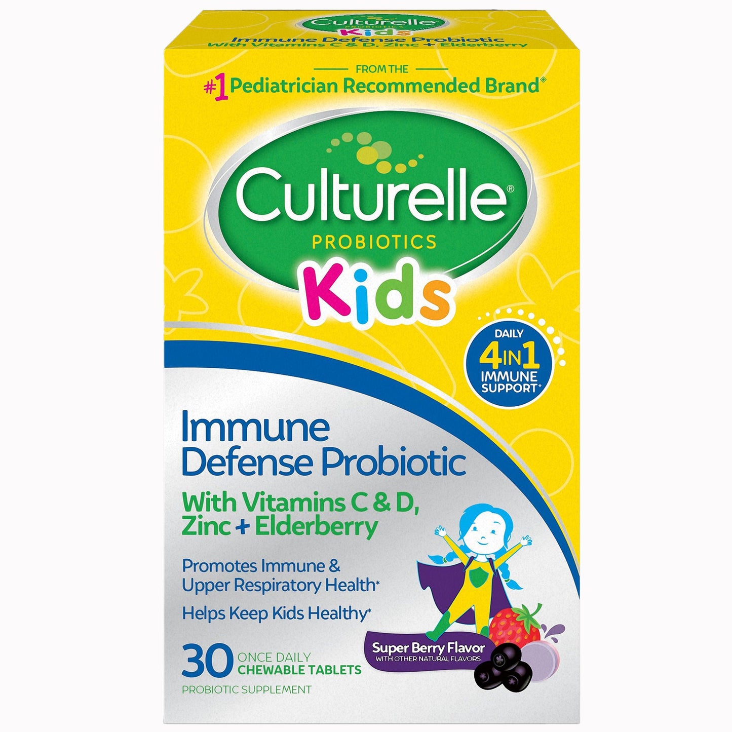 SUPPLEMENT, TAB CHEW CULTURELLE IMMUNE W/VITMN D (30/BX 24BX