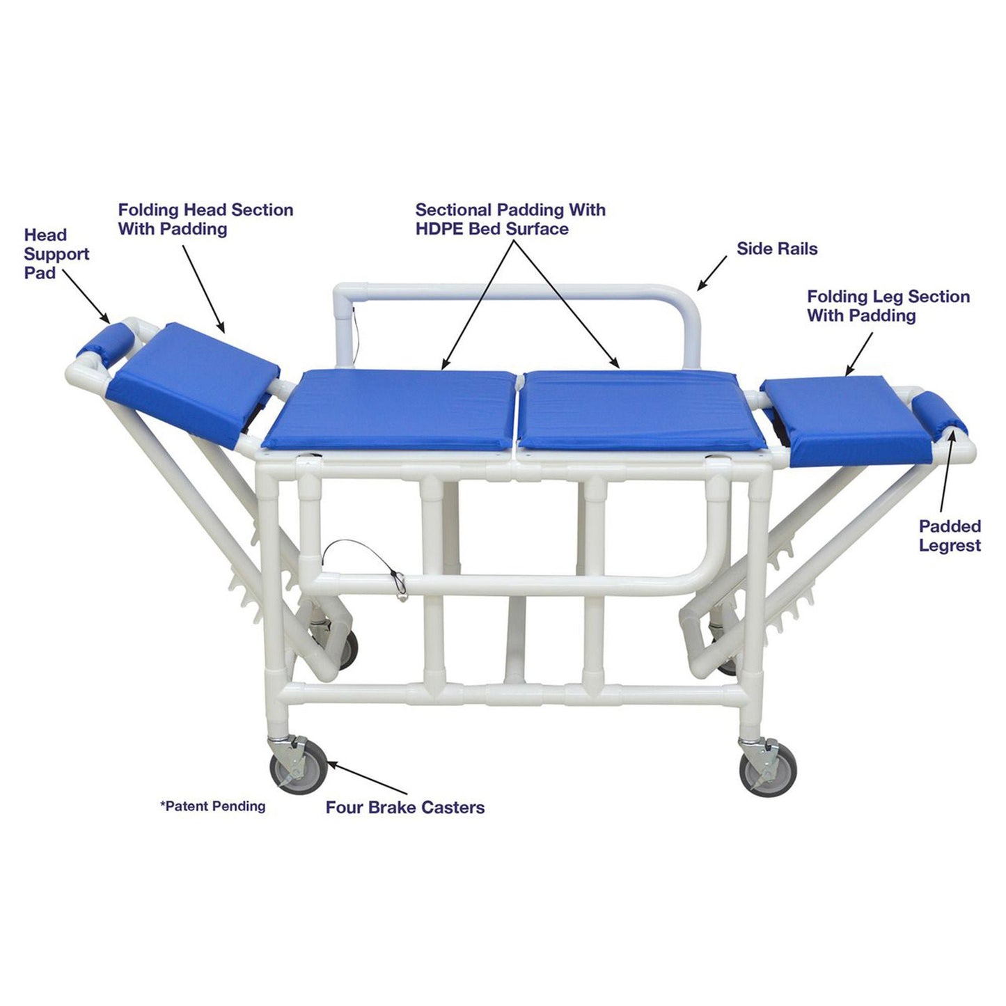 GURNEY, SHWR FOAM PAD HD/FT SECTION WATER PROOF