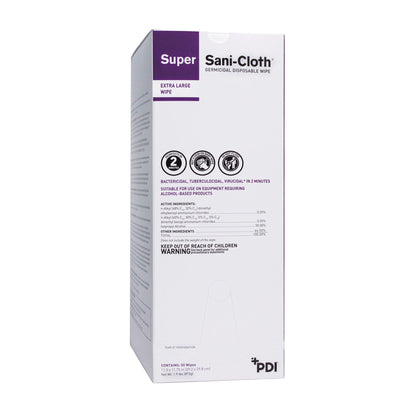 WIPE, SANICLOTH GERMICIDE 11 3/4"X11 1/2" (50/SL)
