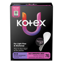 LINER, KOTEX PREM XCVRG FLAT CORE (76/PK 4PK/CS)
