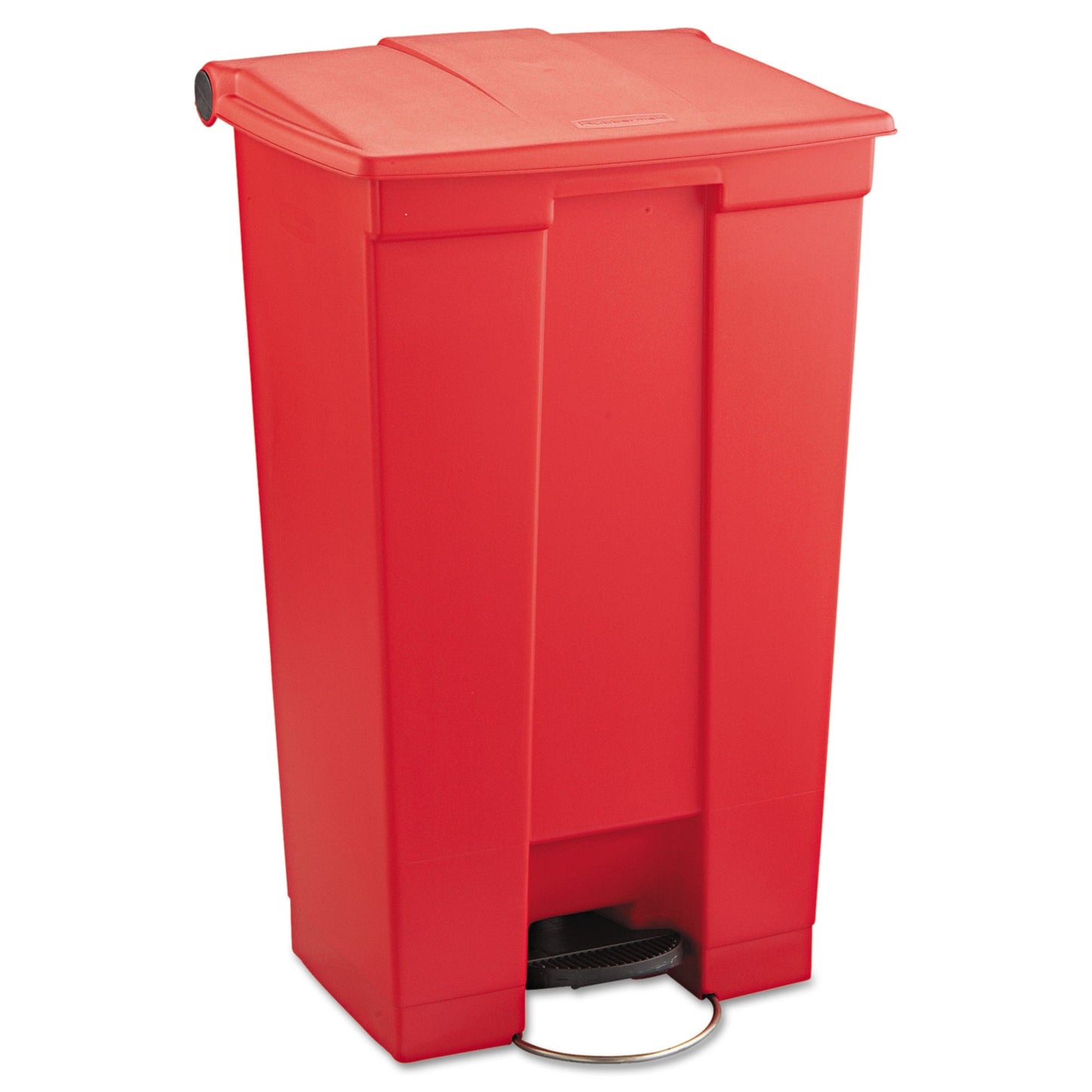 CAN, WASTE RUBBERMAID STEP-ON MOBILE RED 23GL
