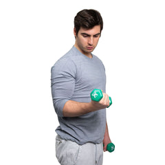 DUMBELL, VYNL IRON GRN 3LB D/S