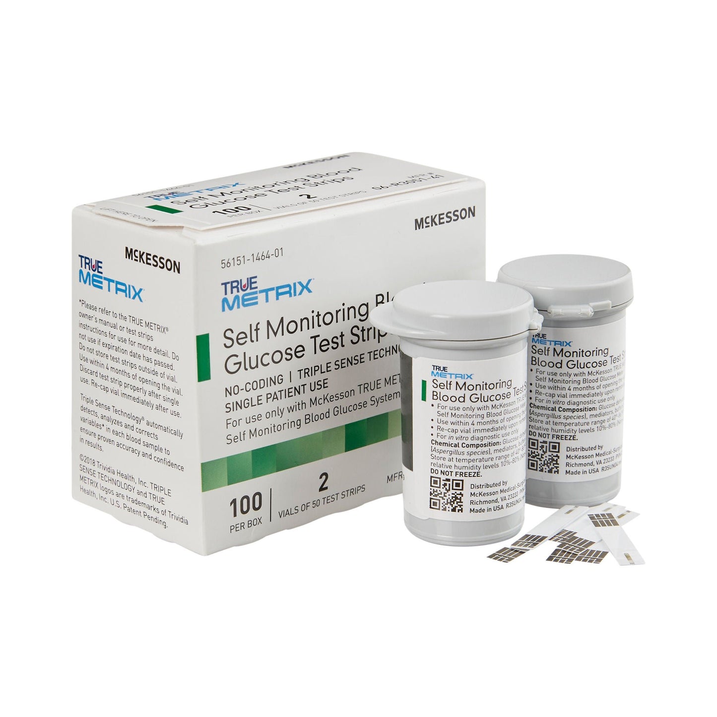 STRIPS, BLD GLUC TRUEMETRIX SNGL PT (100/BX 12BX/C