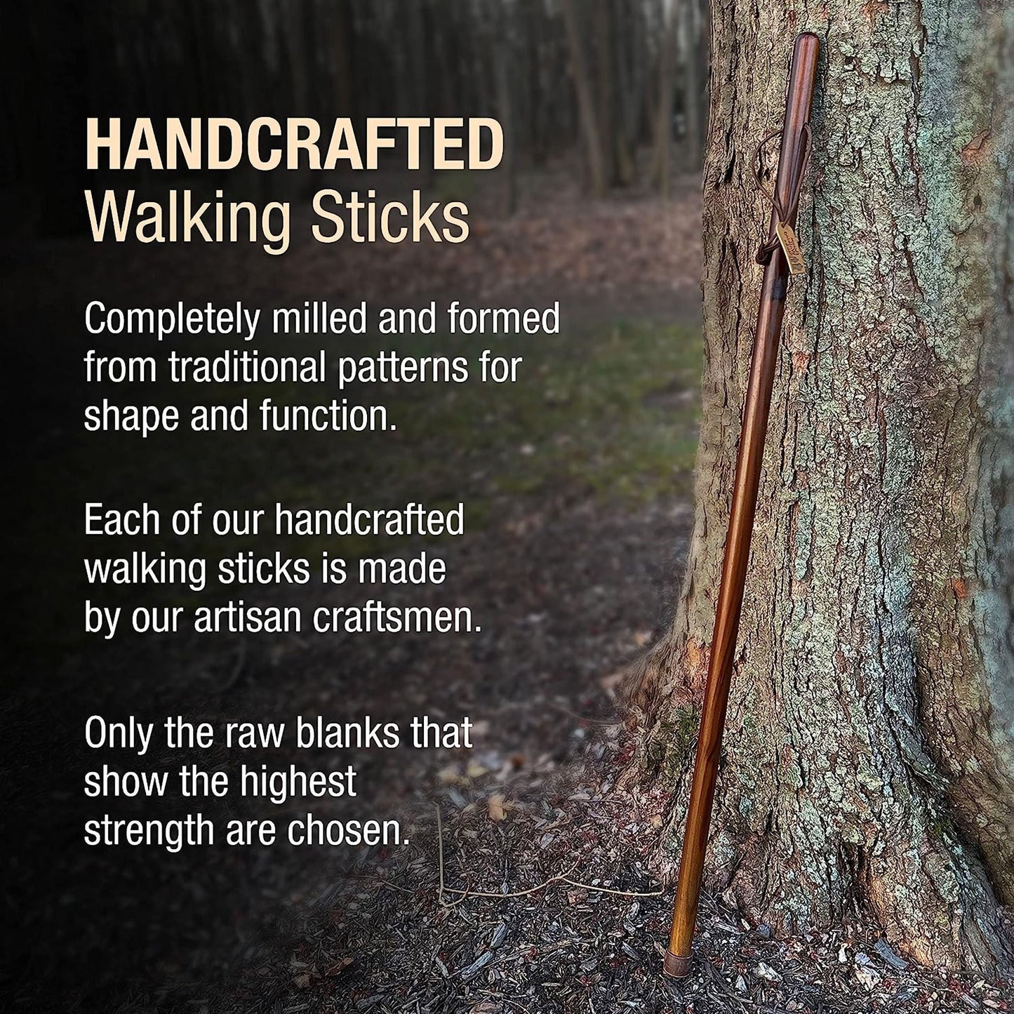 STICK, WALKING WOOD PINE BRAZOS FREE FORM BRN 55"