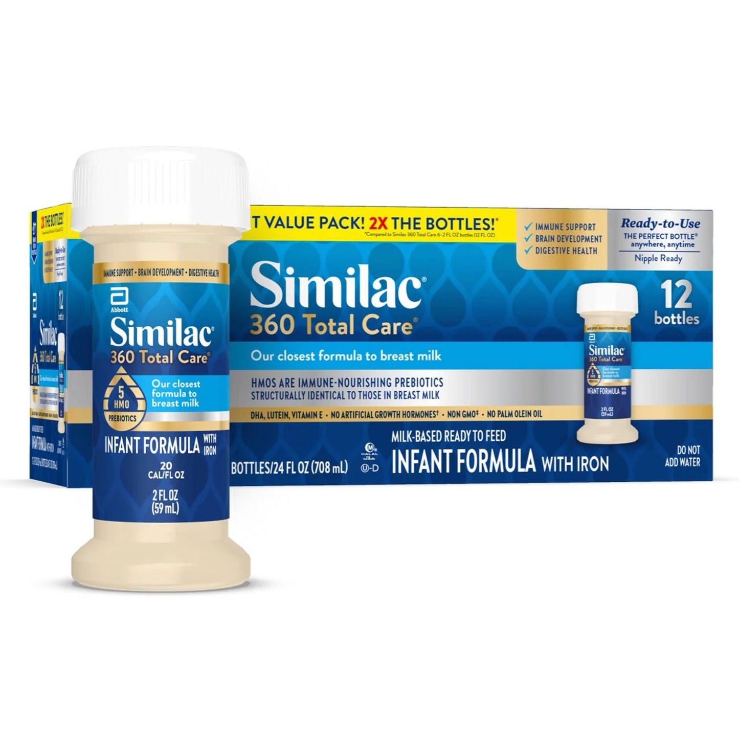SIMILAC, TOTAL CARE 360 READY TO FEED 2OZ (12/PK 2PK/CS)