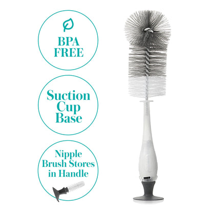 BRUSH SET, COMBO GLASS/BOTTLE CLEANER W/NIPPLE 2PC (12/CS)