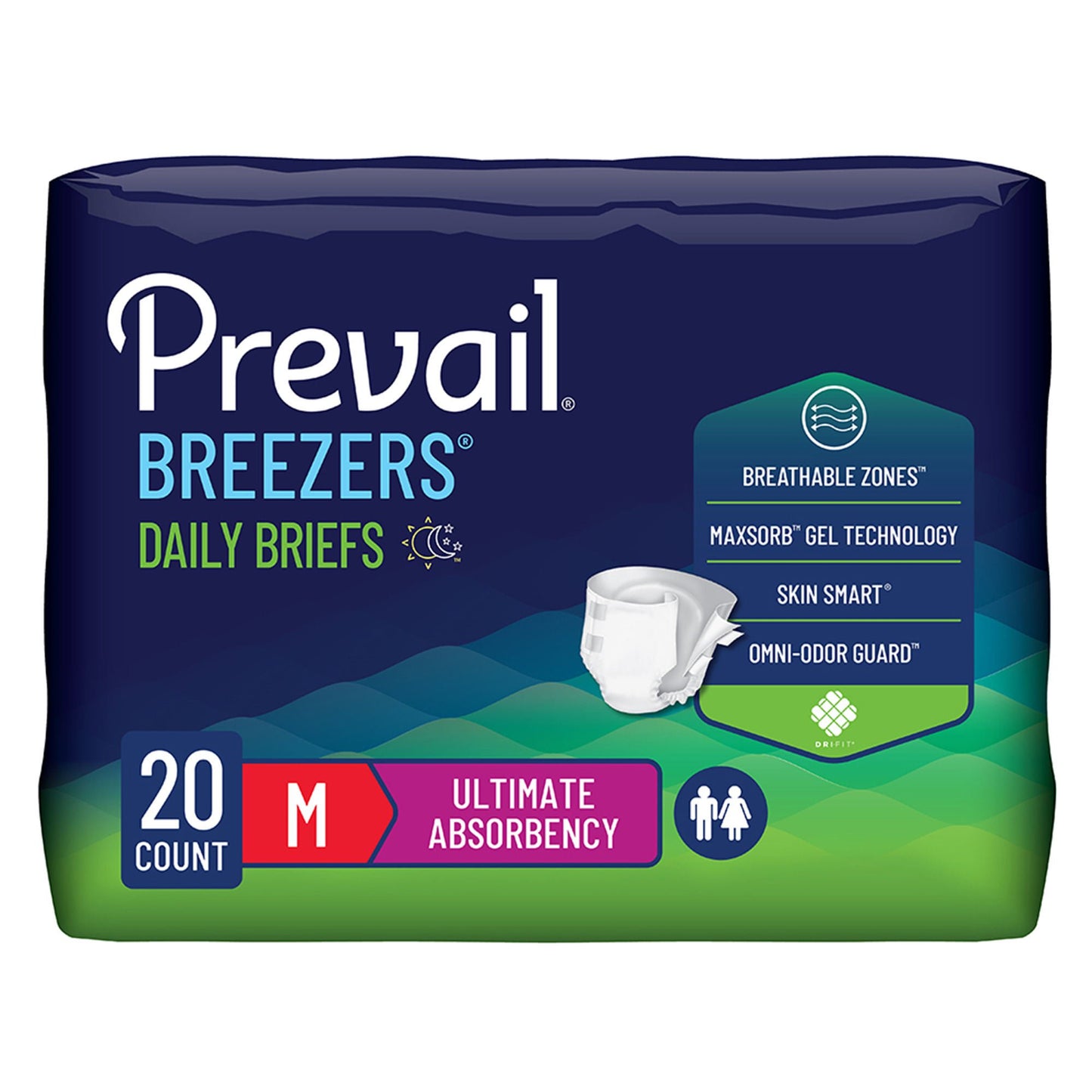 BRIEF, INCONT PREVAIL BREEZERSSZM (20/PK 4PK/CS)