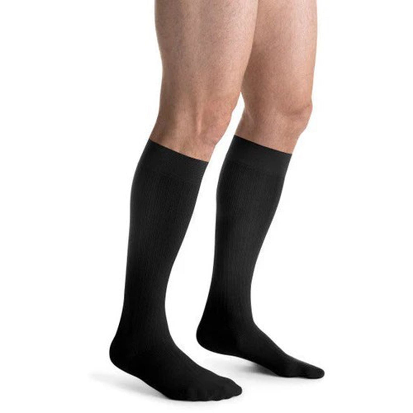 LEGWEAR, MEN KNEE-HI 15-20 CLOSED TOE BLK (2/PR)