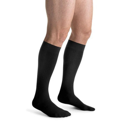 LEGWEAR, MEN KNEE-HI 15-20 CLOSED TOE BLK (2/PR)