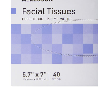 TISSUE, FACIAL BEDSIDE BOX 2PLY WHT 5.7"X7.0" (40/BX 200BX/C