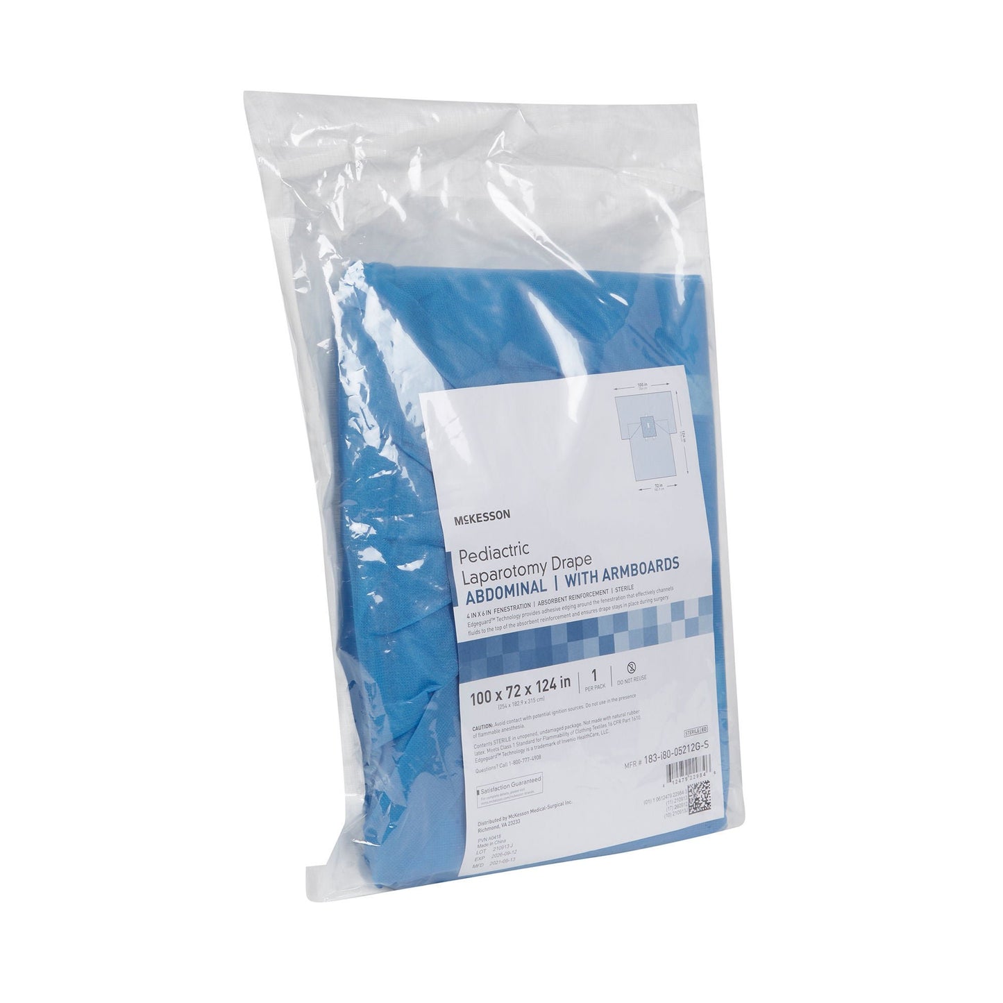 DRAPE, SURGICAL PED LAPAROTOMYSTR 72"X124" (10/CS)