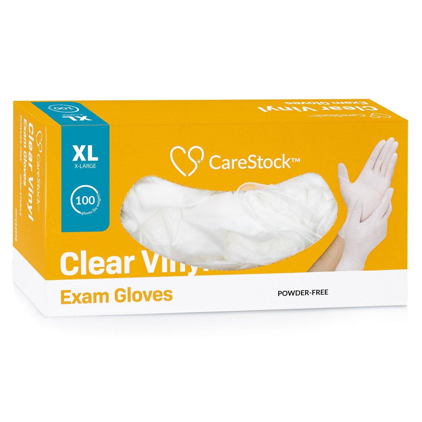 GLOVE, EXAM VNYL XL N/S (100/BX 10BX/CS)