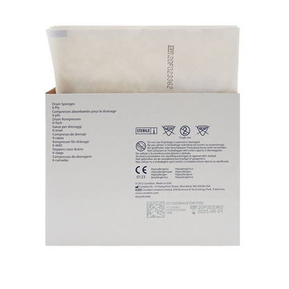 SPONGE, EXCILON SPLIT DRN STR 4"X4" (2/PK 25PK/TR 12TR/CS)