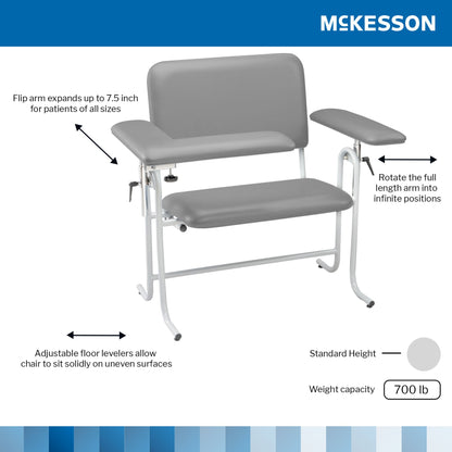 CHAIR, BLD DRWNG FLIP-ARM UPHOL X-WD GRY MGM63