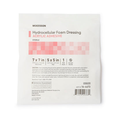 DRESSING, HYDROCELLULAR ADH STR FOAM 7"X7" (10EA/BX 10BX/CS)