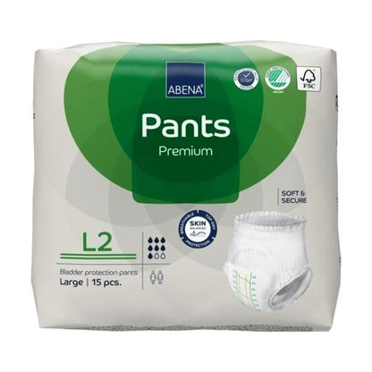 UNDERWEAR, INCONT ABENA PROT PREM L2 LG (15/PK 6PK/CS)
