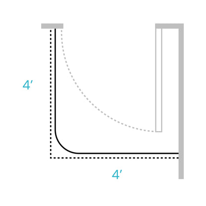 TRACK, CUB CURTAIN 4'X4' L SHAPE