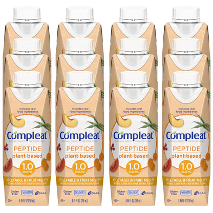 COMPLEAT PEPTIDE, 1.0 CAL VEG/FRUIT MEDLEY 250ML (24/CS)