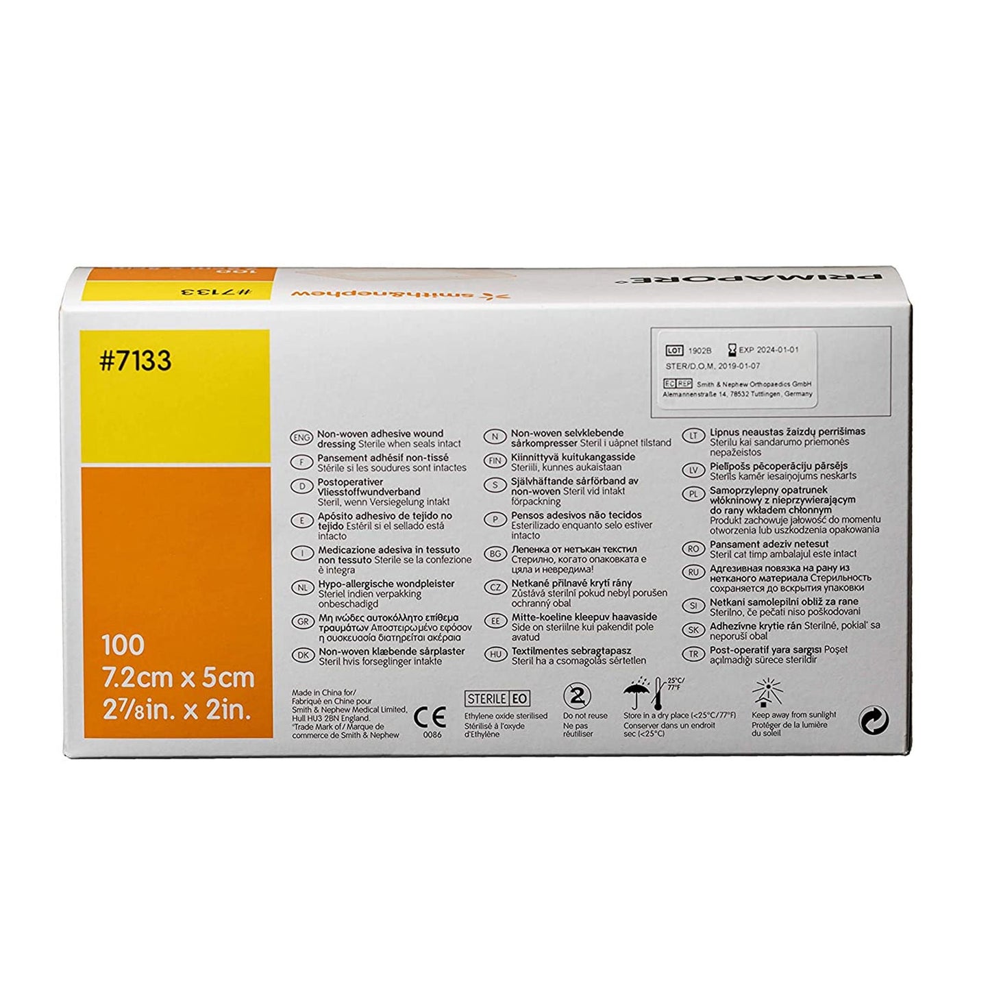 DRESSING, IV PRIMAPORE 2"X3" (100/BX)