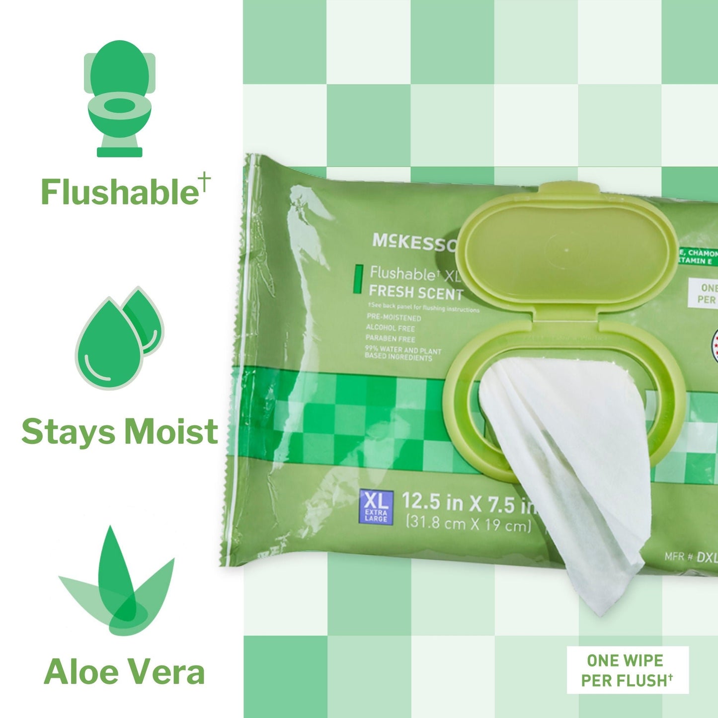 WIPE, WET FLUSHABLE XL SCENTEDSFT PK W/LID (96/PK 6PK/CS)