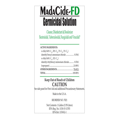 DISINFECTANT, MADACIDE-FD GL (4/CS)