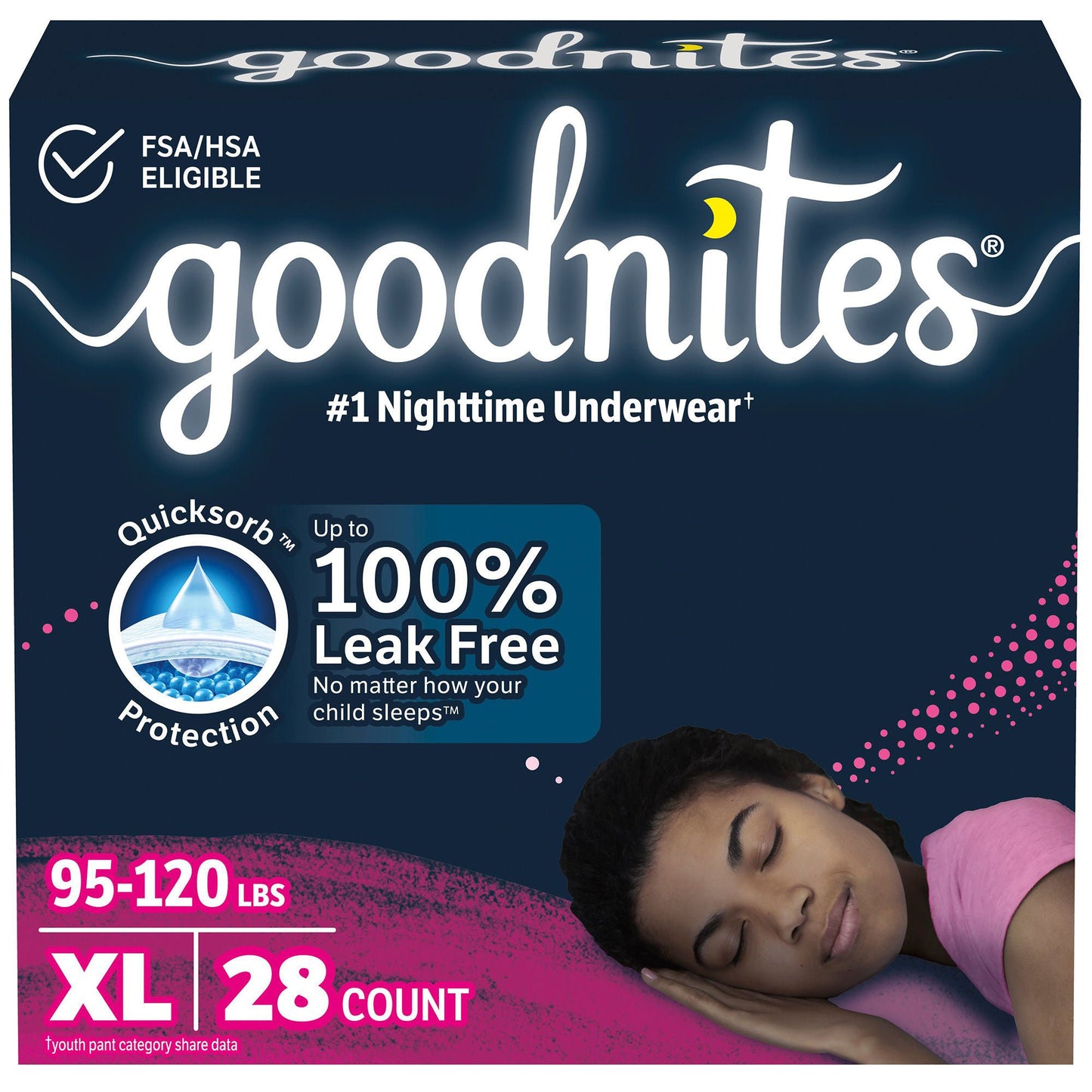 UNDERWEAR, GOODNITES YTH GIRL XLG (28/CS)