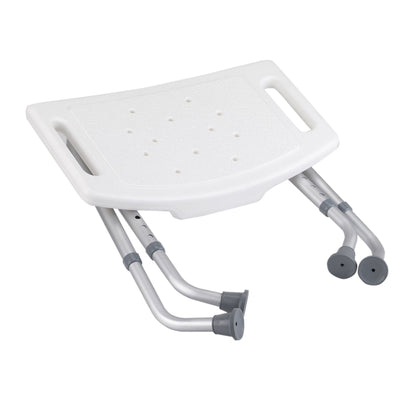 BENCH, BATH FOLDING ALUMINUM W/ANGLED LEGS