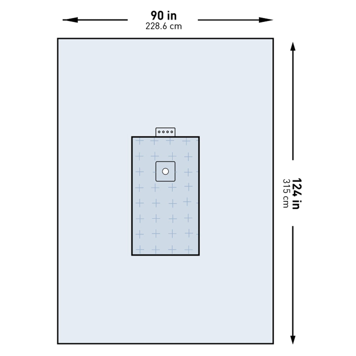 DRAPE, SURGICAL ORTHO UNIV EXTREMITY W/ABS 90"X124" (10/CS)