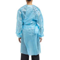 GOWN, CHEMO FULL BCK HOOK&LOOPCLSR AAMI 2 MED (10/BG 3BG/C