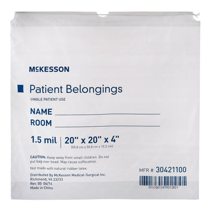 BAG, PAT DRWSTRNG 20X20X4 WHT (250/CS)