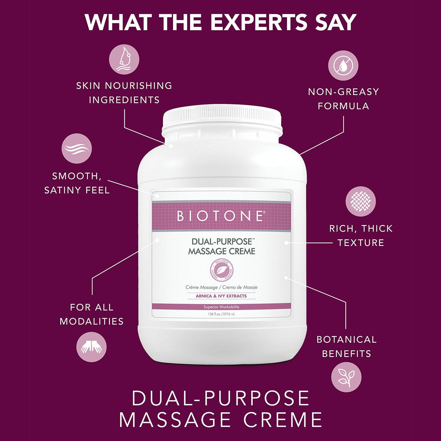 CREME, MASSAGE DUAL-PURPOSE JAR 1GL (4/CS)