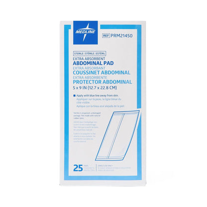 PAD, CARING ABDN COMBINE STR 5"X9" (25/BX 16BX/CS