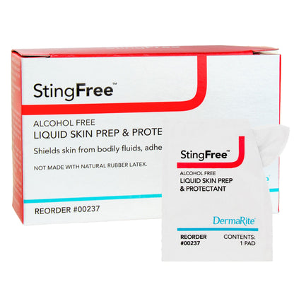 PAD, SKIN WIPE PREP ALC FREE (50/BX 10BX/CS) DERMRT